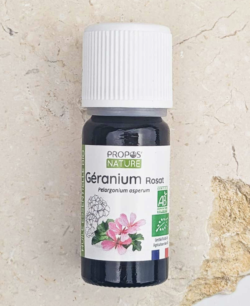 Aceite Esencial de Geranio Rosado Bio (Pelargonium graveolens)